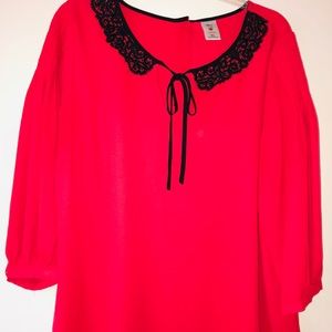 Red blouse